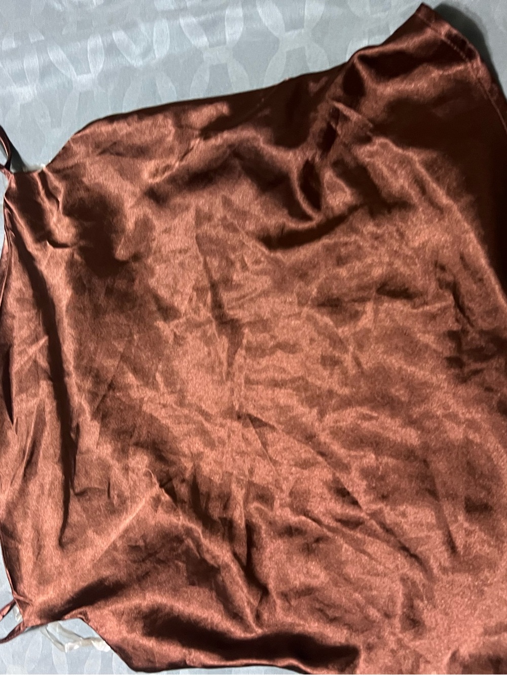 Satin Brown Slip Cami Top